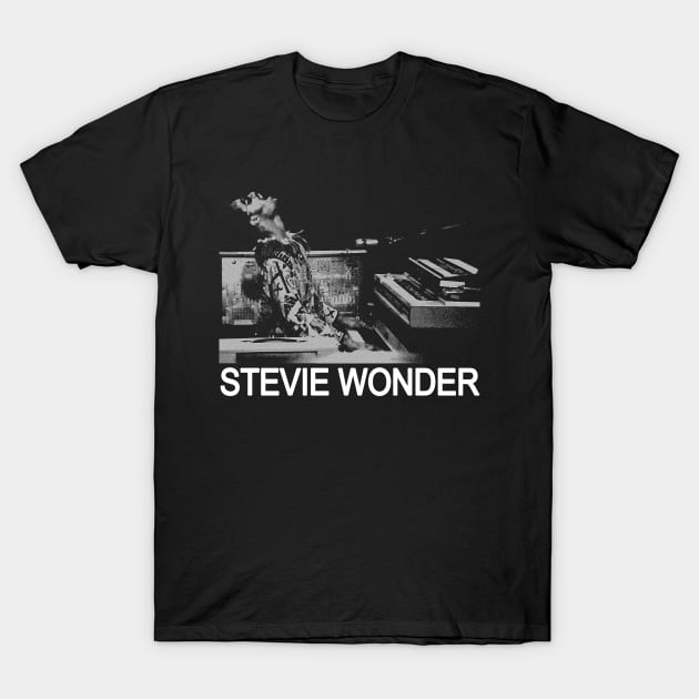 Stevie Wonder - Black art T-Shirt by chanda's